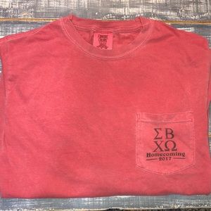 Chi Omega Red Long Sleeve T Shirt Small